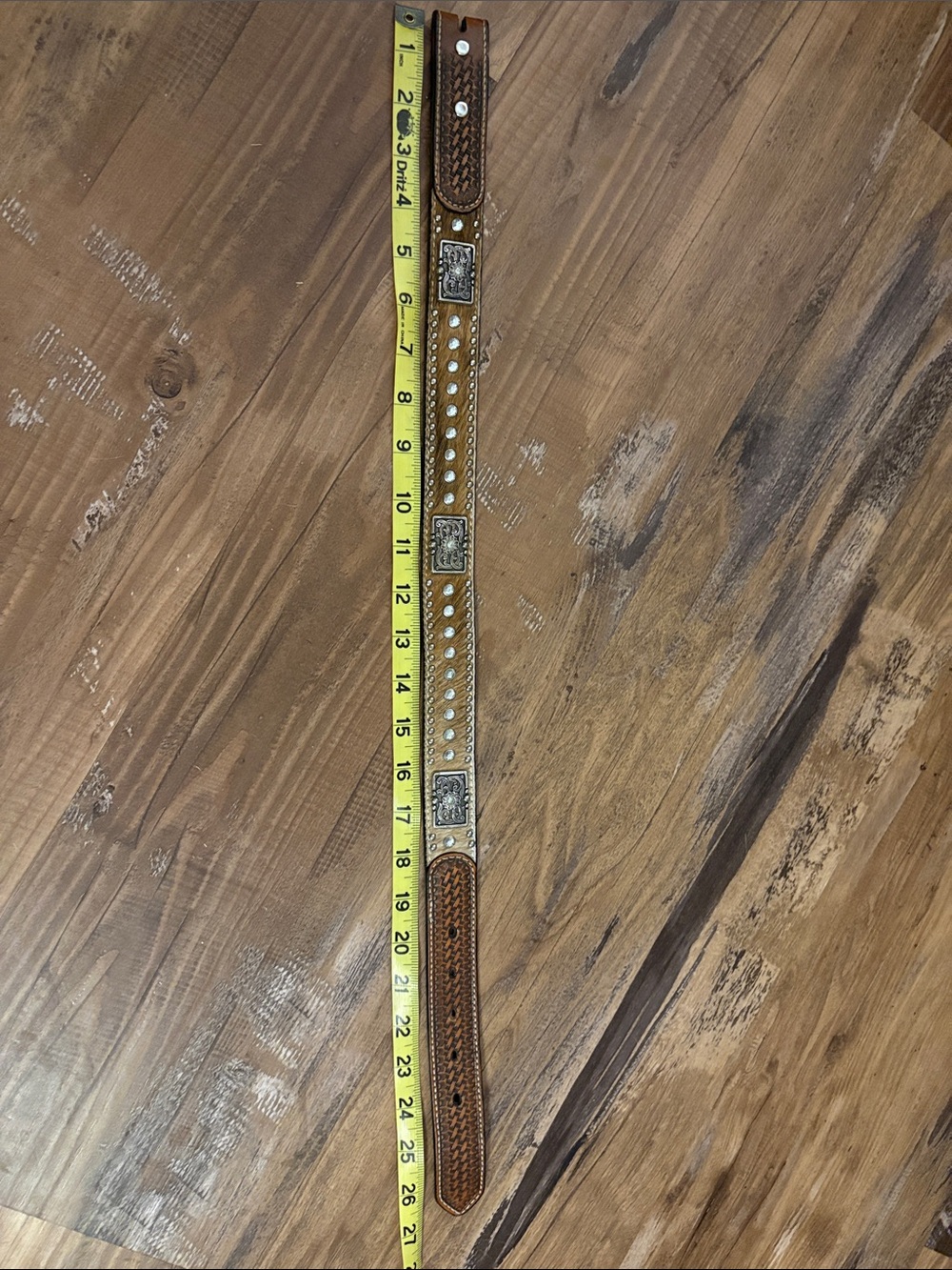 NOCONA Genuine Leather Cow Hide Studded Youth Belt with Silver accents.